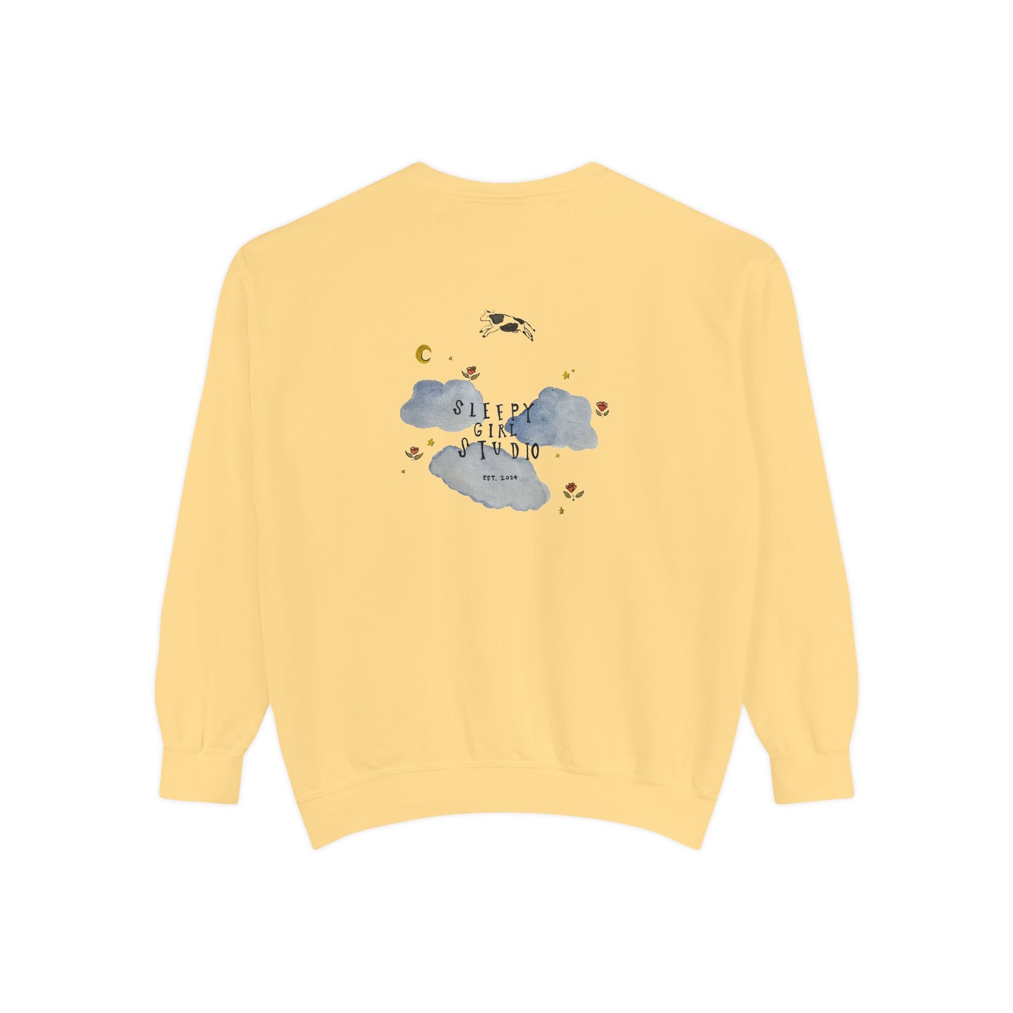 Yellow Sleepy Girl Unisex Crewneck Sweatshirt