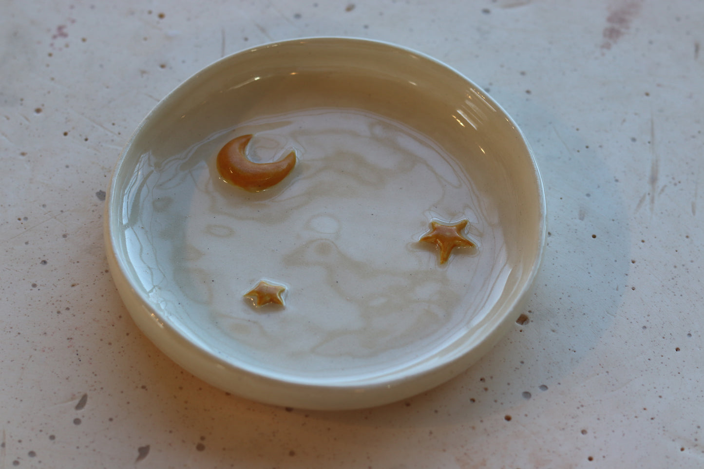 Handmade Star and Moon Ceramic Dish