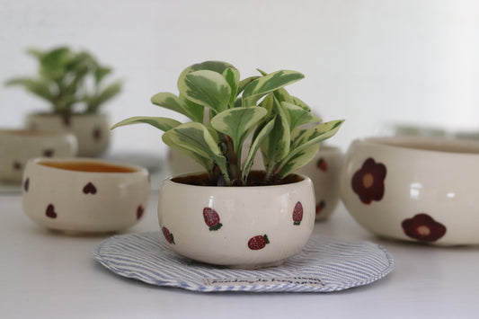 Handmade Ceramic Strawberry Bowl